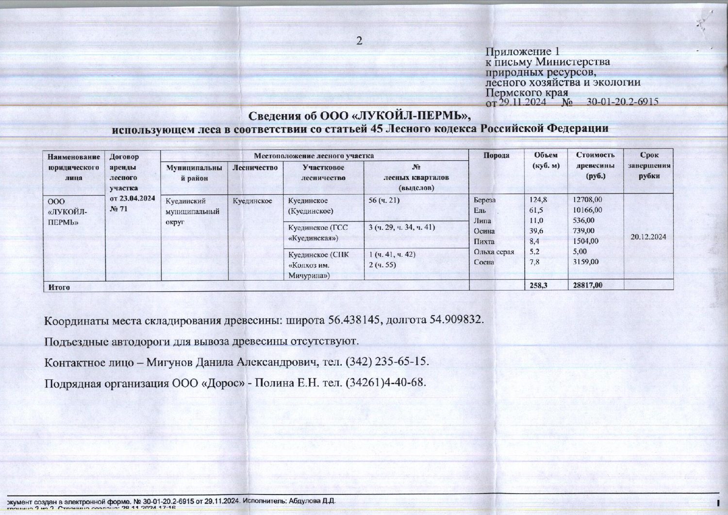 1) Лот № 24 (от 29.11.2024 № 30-01-20.2-6915 (вх. № 59-20986 от 10.12.2024). Ко…