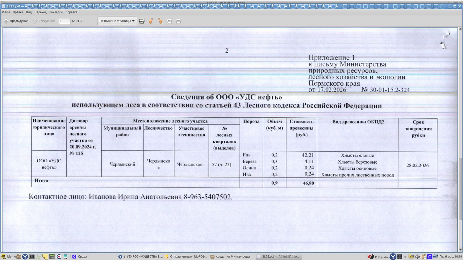 2) Лот № 8 (от 17.02.2026 № 30-01-15.2-324 (вх. № 59-3825 от 02.03.2026). Колич…