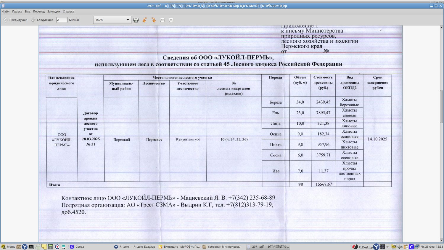 5) Лот № 4 (от 05.02.2026 № 30-01-20.2-553 (вх. № 59-2971 от 18.02.2026). Колич…