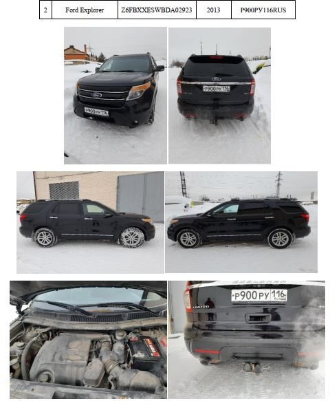 FORD EXPLORER, год изготовления 2013, VIN Z6FBXXESWBDA02923