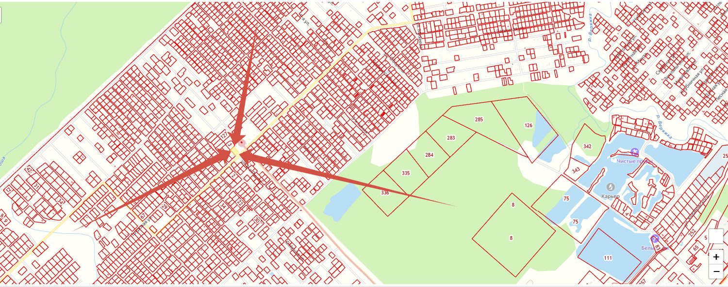 Земельный участок площадью 1048 кв. м, кадастровый номер 53:11:2631309:1, катег…