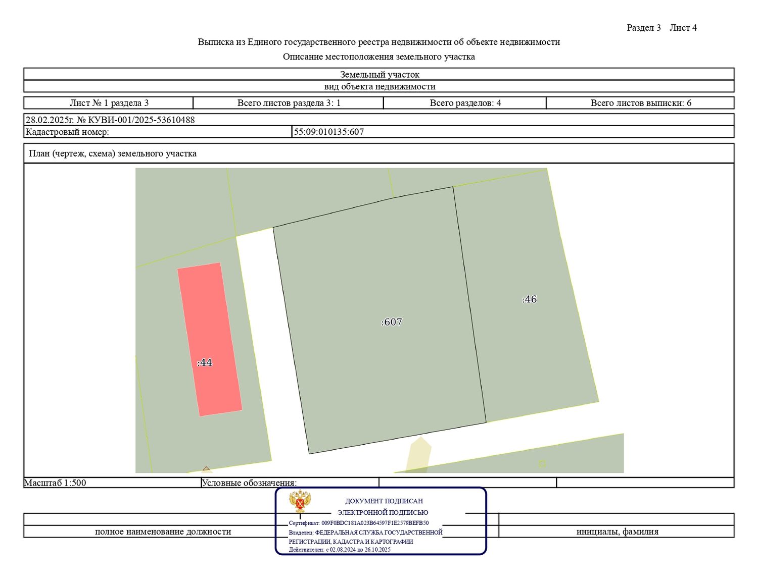Аренда земельного участка с кадастровым номером 55:09:010135:606