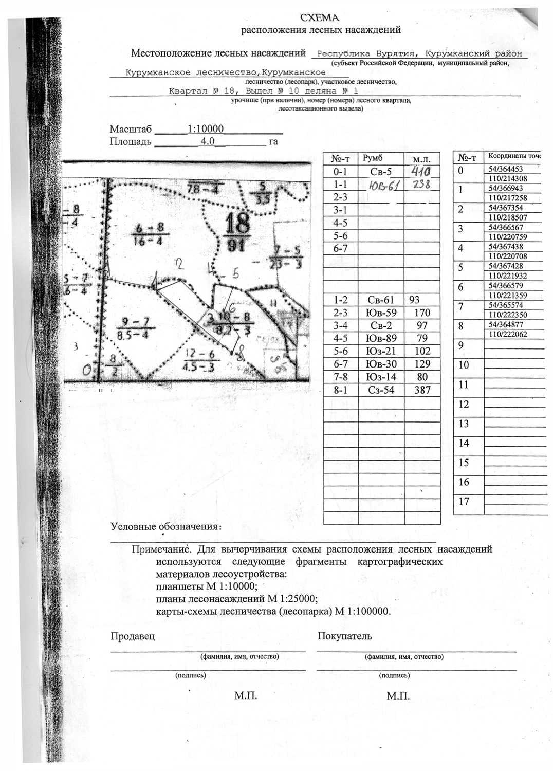 Право заключения договора купли-продажи лесных насаждений, расположенных на зем…