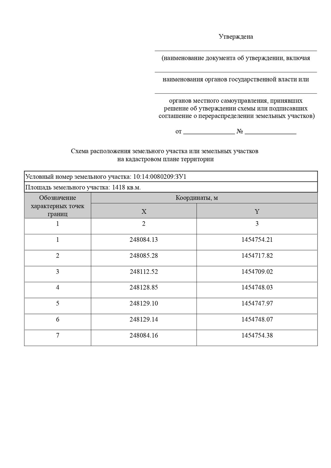 Земельный участок в кадастровом квартале 10:14:0080209, площадью 1418 кв. м.