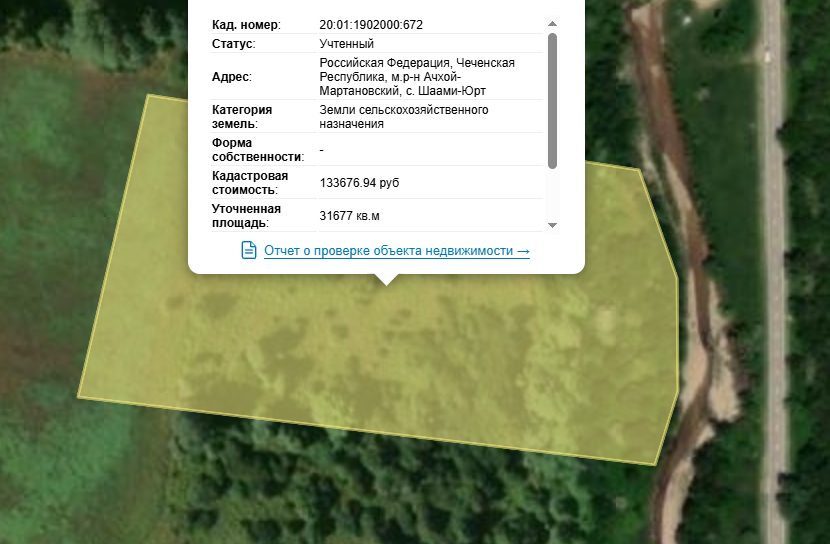 Земельный участок с кадастровым номером 20:01:1902000:672
