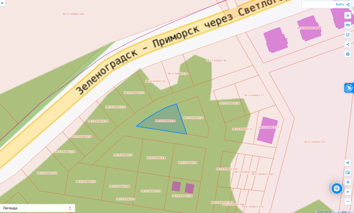Земельный участок с кадастровым номером39:17:020022:14, адрес: Российская Федер…
