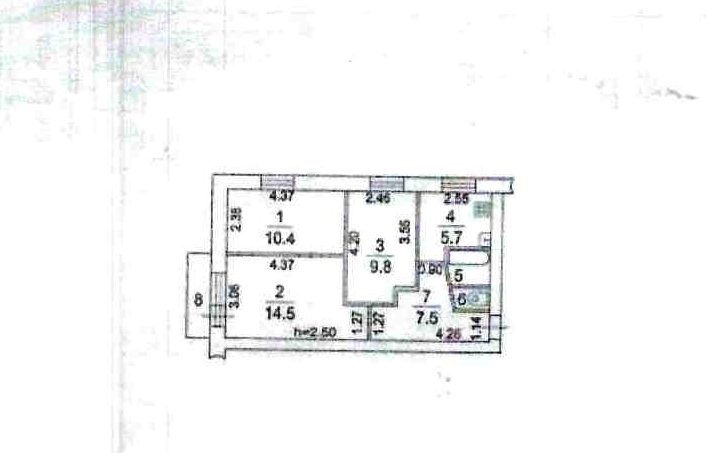 Квартира, общ. пл. 50,3 кв.м., к/н: 50:22:0030606:1553, адрес: МО, Люберецкий р…