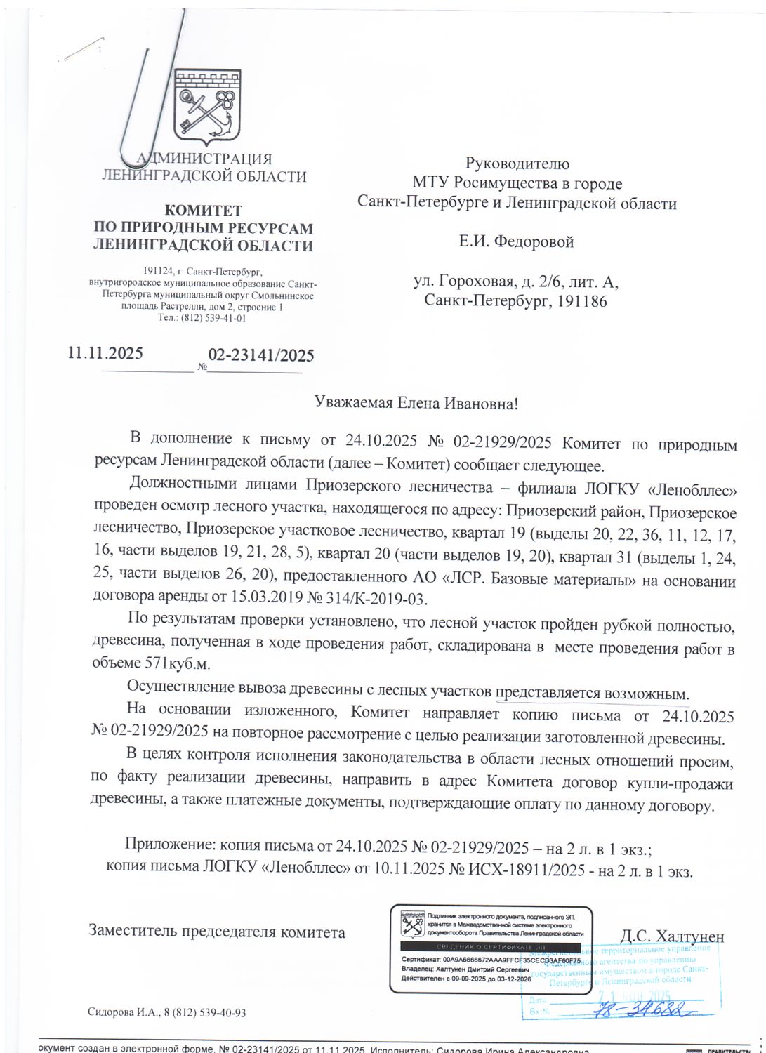 Древесина в количестве:571 куб.м