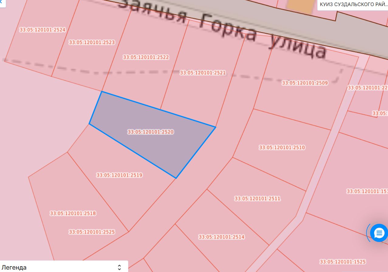 земельный участок площадью 1015 кв.м, расположенный по адресу: Владимирская обл…