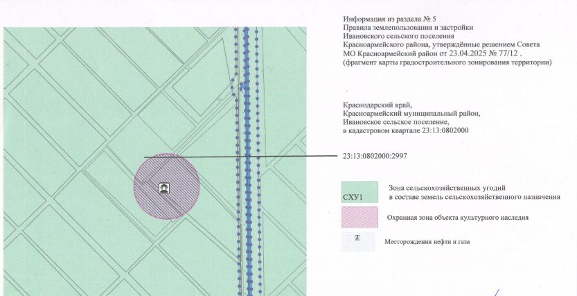 Земельный участок с кадастровым номером 23:13:0802000:2997